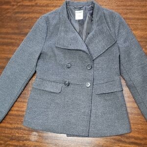 Old Navy Charcoal Double-Breasted Blazer